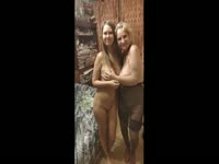 Kinky mom and daughter enjoy girl on girl incest adventure while horny husband records the fun